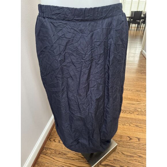 PLANET Crushed Nylon Puff Skirt Navy Size 1 Small - Picture 6 of 6